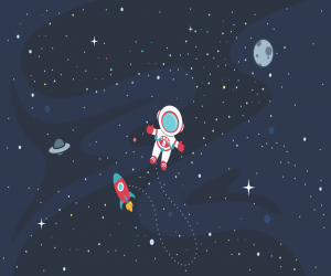 Papel de Parede - Astronauta Vinil 0,010mm - Auto colante Sob medida  Fosco - Liso Dividimos em rolos de 45 a 70cm 